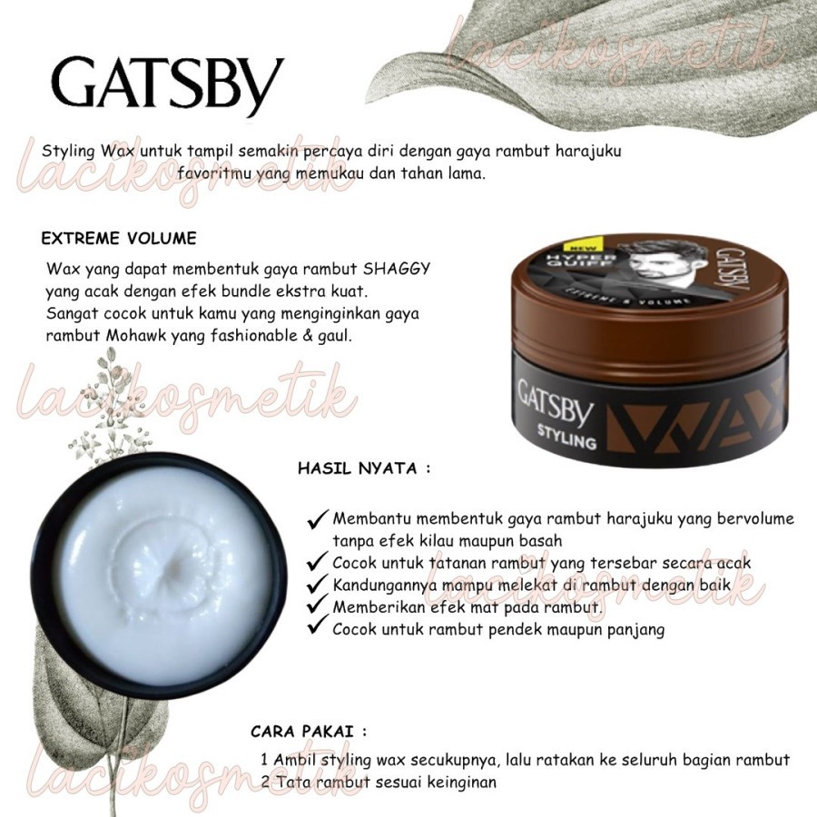 ✨LACIKOSME✨ GATSBY STYLING WAX POMADE - STYLING POMADE