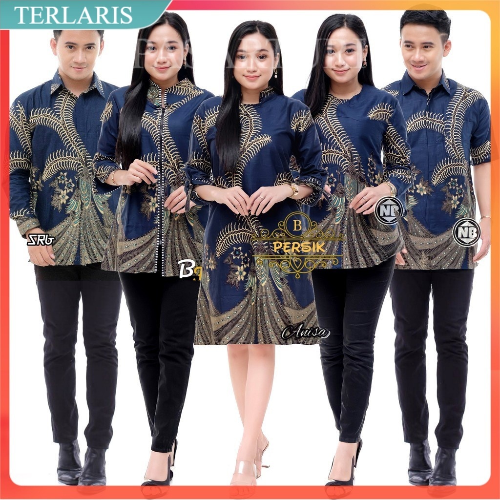 [ANS BATIK] Maura Couple - Sania Ruffle Batik Couple ori Ndoro jowi DNT Garansi Termurah Shopee