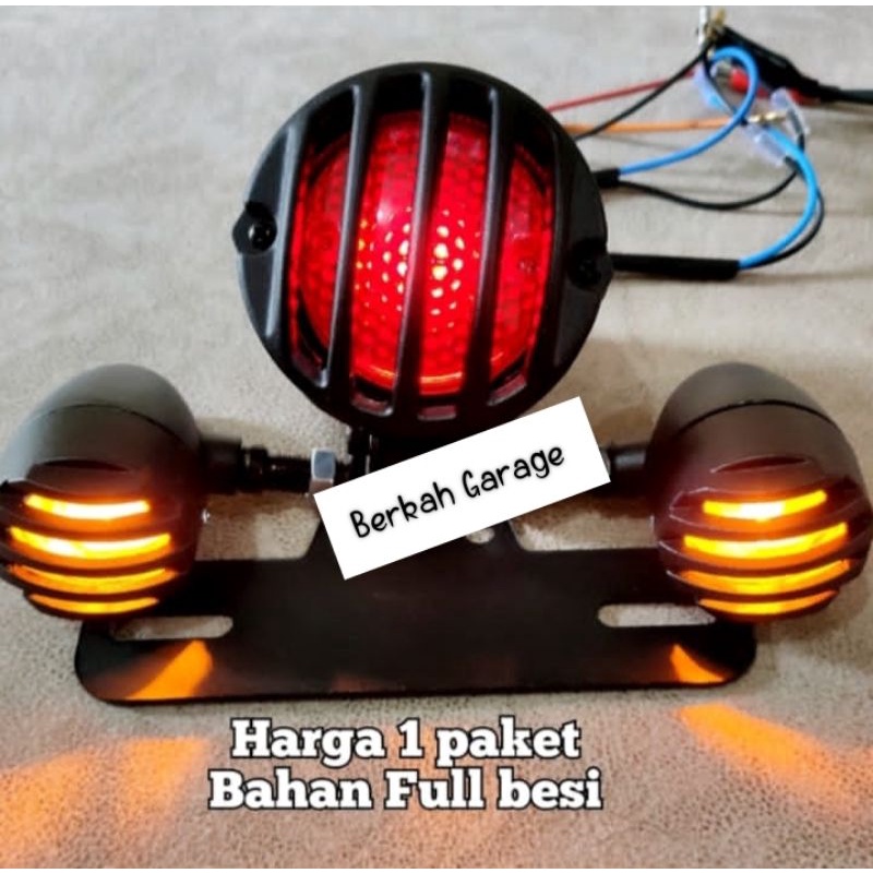 Paket Stoplamp Lampu Rem Plus Sen Tralis Sen Gril Tralis Motor Costum Kualitas Terbaik