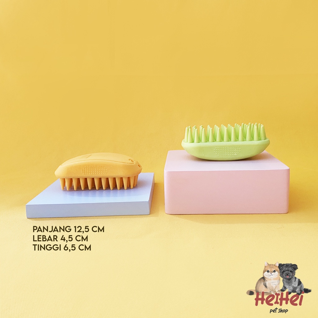 Silicone Brush Bath for Pet Dog / Sisir Mandi Premium Anjing Kucing