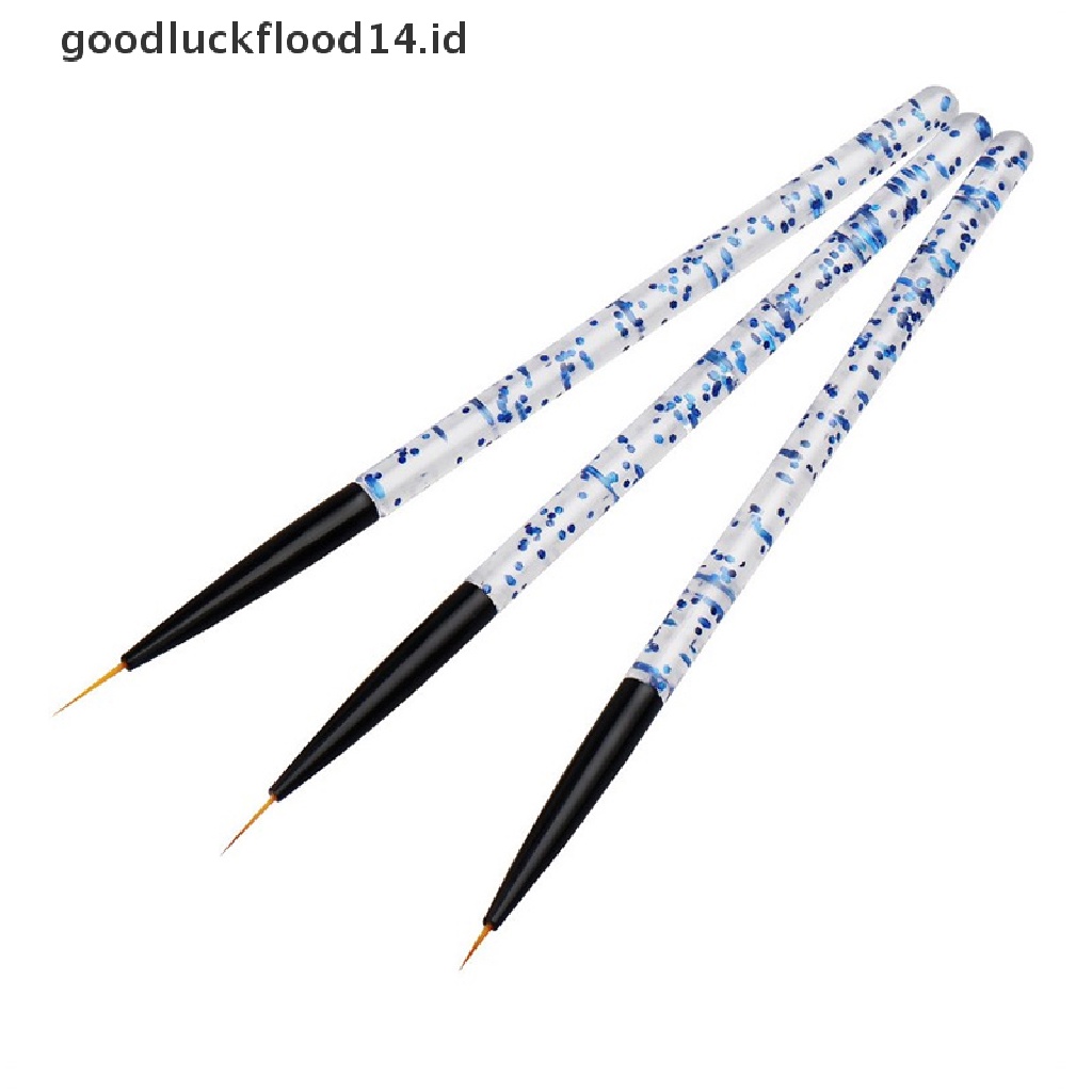 [OOID] 3PCS Professional Liner Painting Pen Nail Art Brush Nail Art UV Gel Brush Pen ID