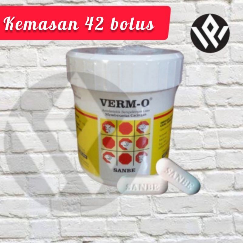 Verm O Kemasan 42 bolus obat cacing hewan