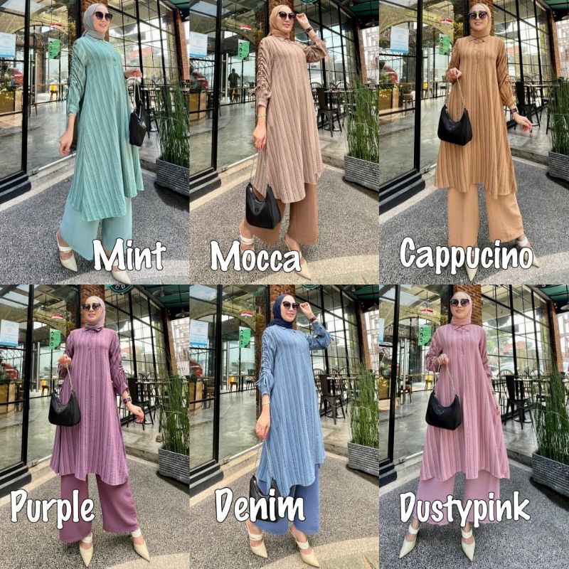 SHENNA SET by ori GLAMZ GLZ setelan celana + tunik