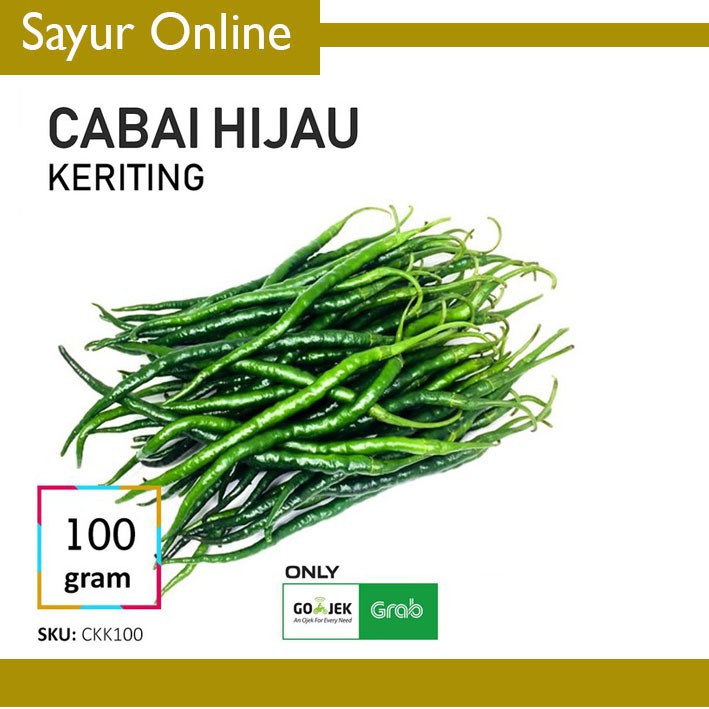 

[SayurOnline] CABAI / CABE HIJAU KERITING [100g]
