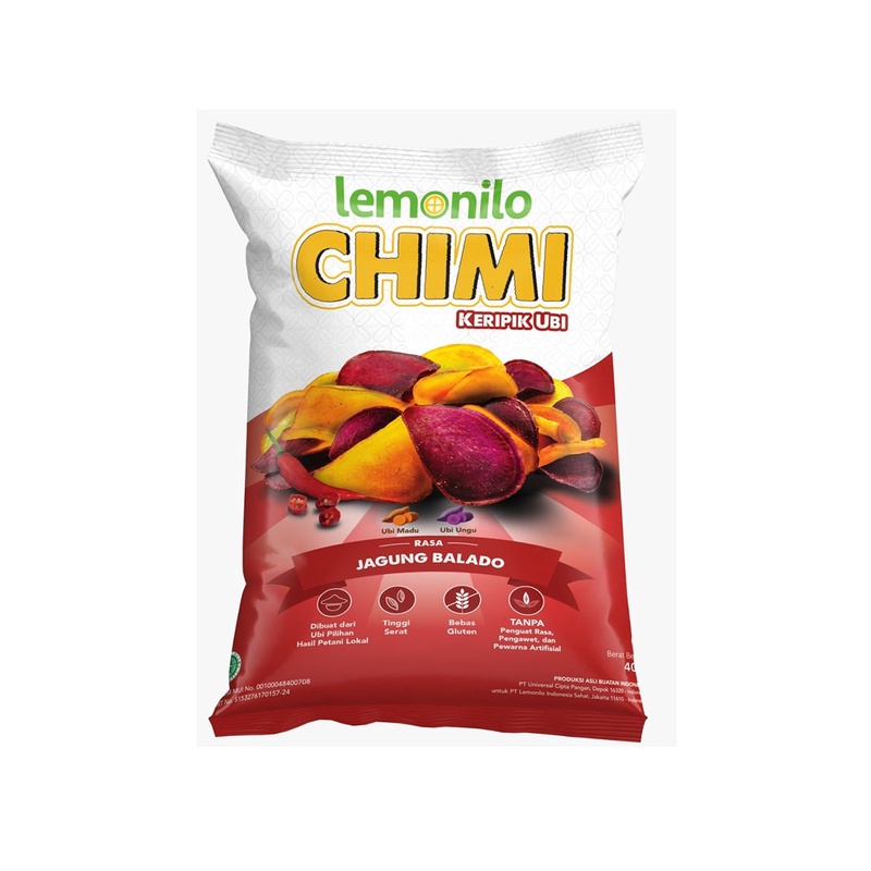 

Lemonilo Chimi Keripik Ubi Rasa Jagung Balado 40gr