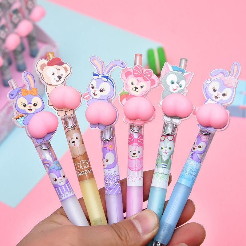 Pulpen pen squishy stella lou duffy and friends Sanrio doraemon My melody Cinnamoroll Hello kitty Kuromi Pochacco Pompompurin Sinchan Patrick Pikachu Mickey