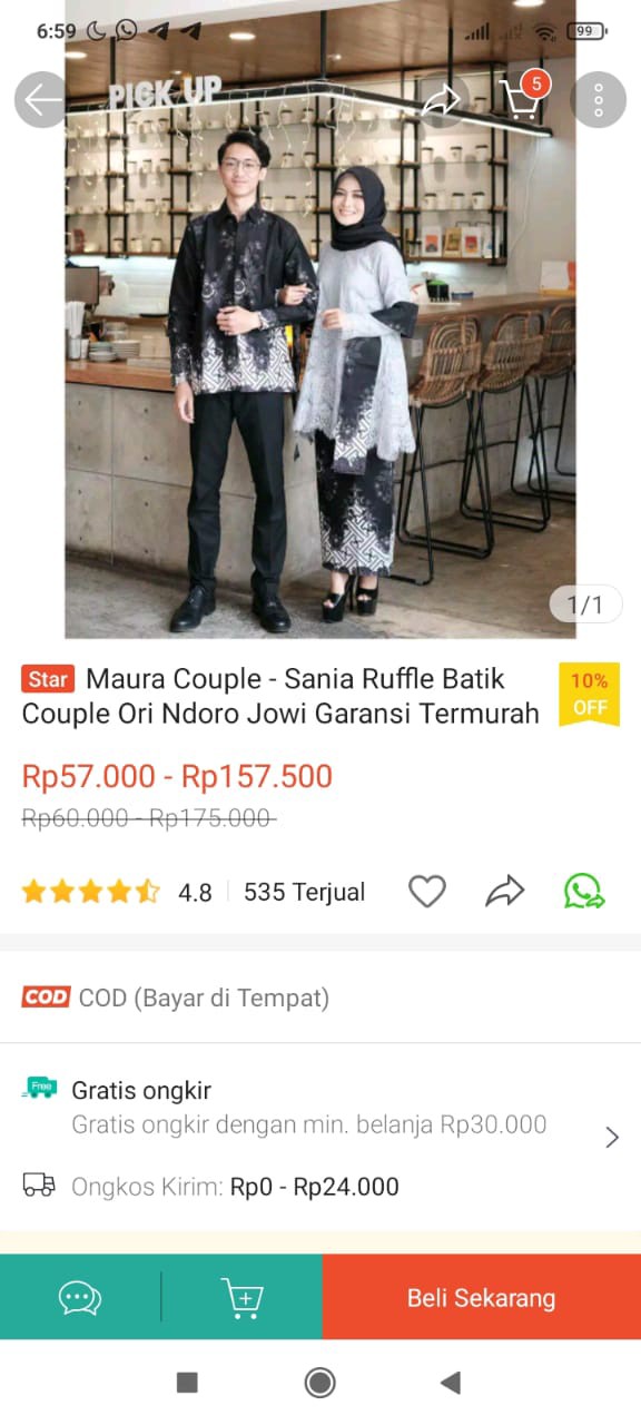 Maura Couple - Sania Ruffle Batik Couple Ori Ndoro Jowi Dnt Garansi Termurah Shopee - Solo
