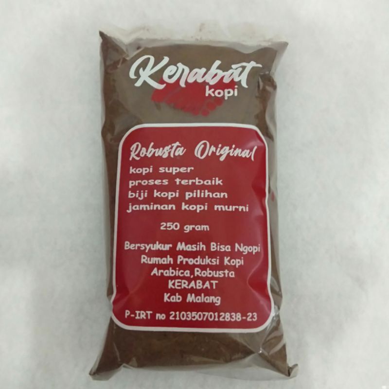 

Kopi Murni Robusta Dampit 250gr