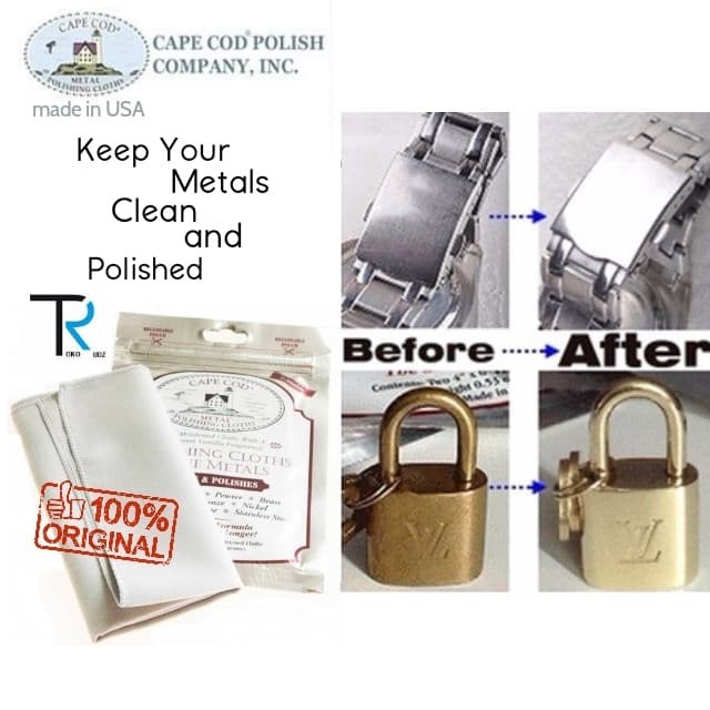 CAPE COD Polish Kain Poles Goresan Pembersih Pelindung Logam Perak Kuningan Tembaga Timah Emas Baja Aluminium Nikel Stainless Steel Jam Apple Watch Iphone ORIGINAL Made in USA