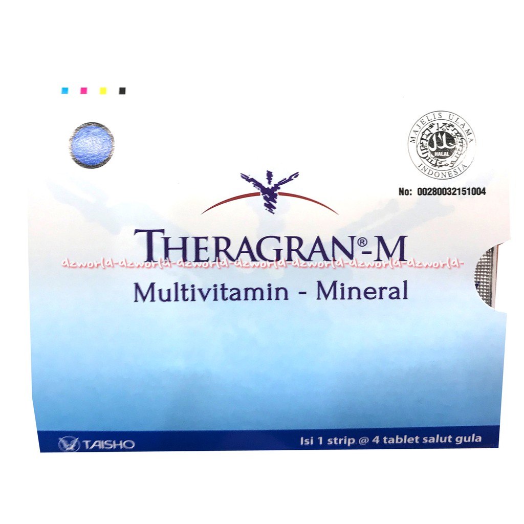 Theragran-M Multivitamin Untuk Daya Tahan Tubuh &amp; Mempercepat Proses Penyembuhan 4Tablet Theragran