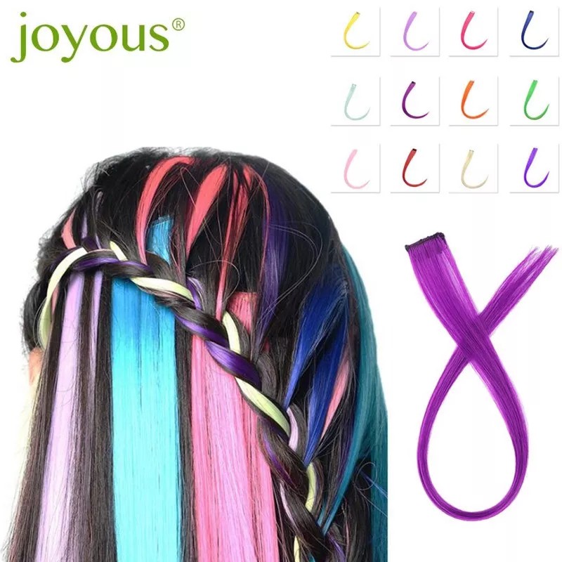Rambut Palsu 2 WARNA Panjang ( L.1164 )Bahan Sintetis Warna Warni 55 CM