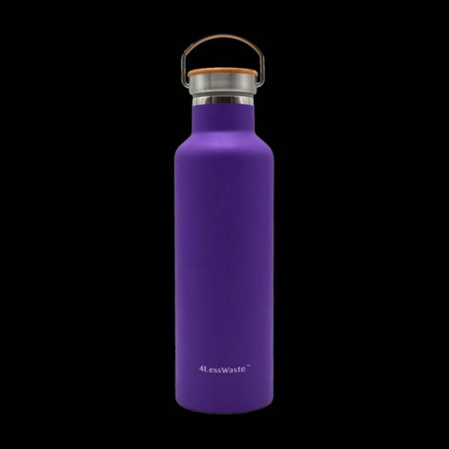 botol minum stainless steel 4LessWaste Single Wall Drink Bottle 750ml - Brushed Stainless