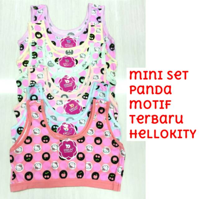 Miniset Anak Cewek Motif Panda / Miniset Anak Perempuan Motif Random Berkualitas