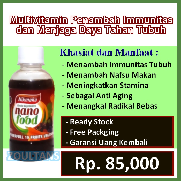 Nano food Dewasa|Suplemen Kesehatan Tubuh, Penambah Immunitas dan Pereda Demam