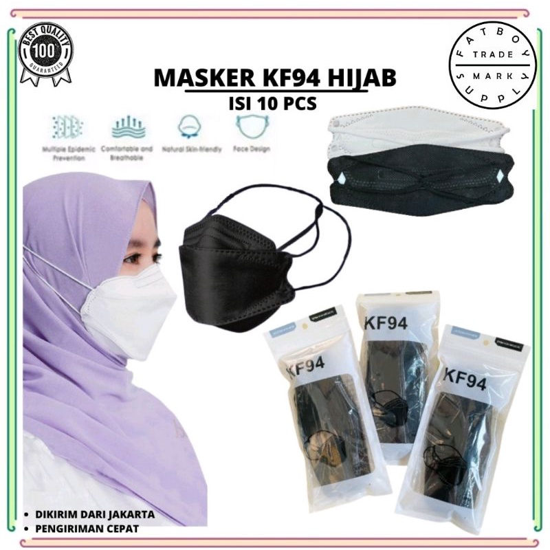 MASKER KF 94 HIJAB/MASKER KF 94 HEADLOOP PREMIUM QUALITY IMPORT