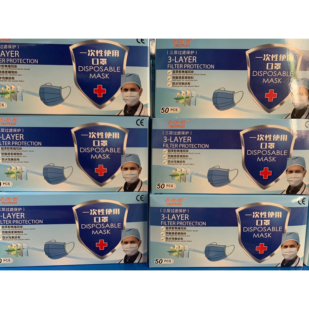 Masker 3PLY Isi 50PCS/BOX Disposable Protective Mask Earloop
