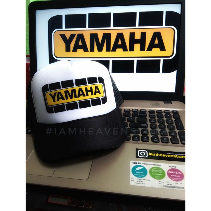 Topi Yamaha Classic vintage Logo Trucker Jaring