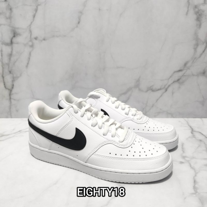 Sepatu Court Vision Low White Black (RESMI)