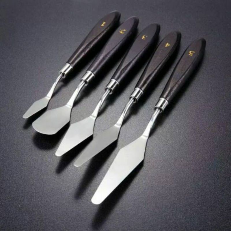 pisau pallete painting knive 5pcs pisau lukis kue