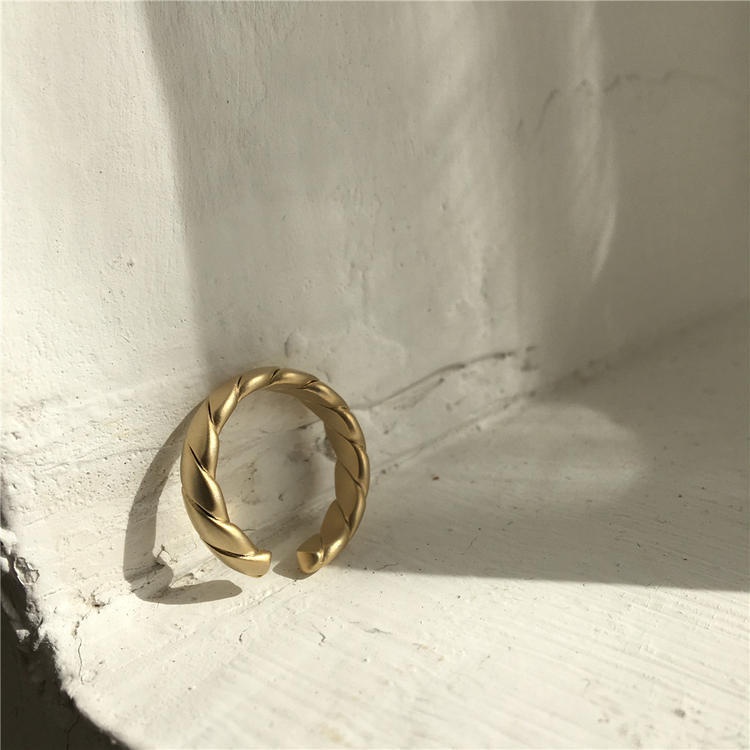 Cincin Model Terbuka Bahan Metal Gaya Korea Untuk Wanita