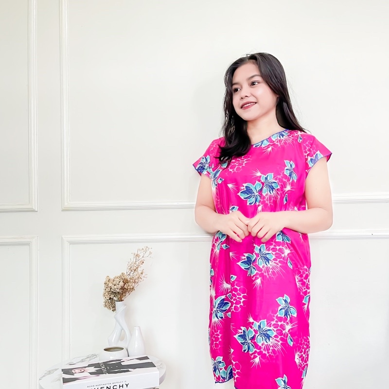 Daster Midi Santung Rayon Batik Motif Baju Tidur Rumah Daster Bali solo