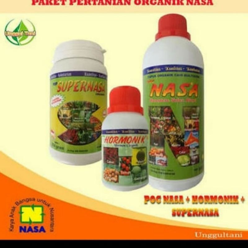 PUPUK ORGANIK NASA 1 PAKET POC.NASA SUMPERNASA HORMONIK