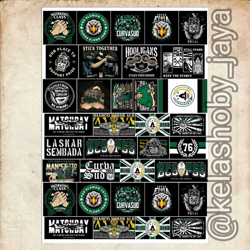 

12pcs stiker PSS SLEMAN ,BCS ,SLEMANFANS