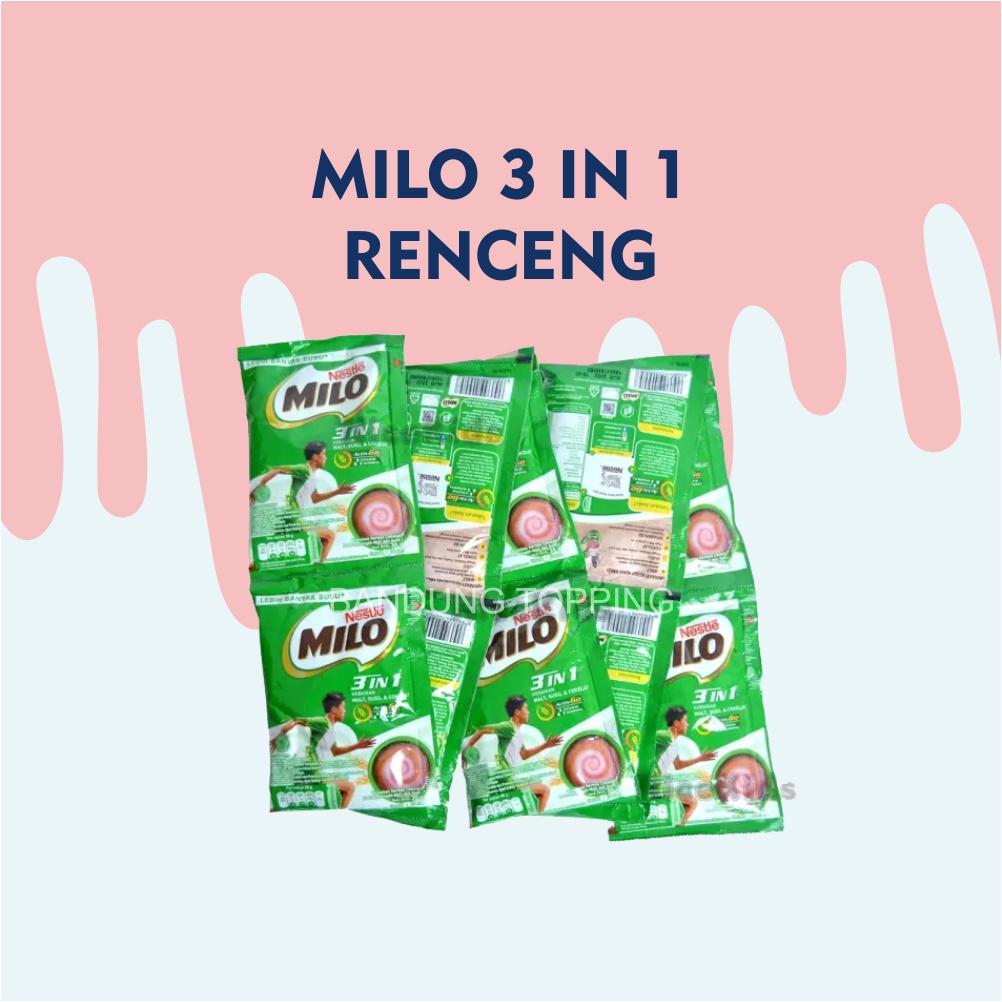 Milo 3in1 sachet Renceng isi 10x35gr