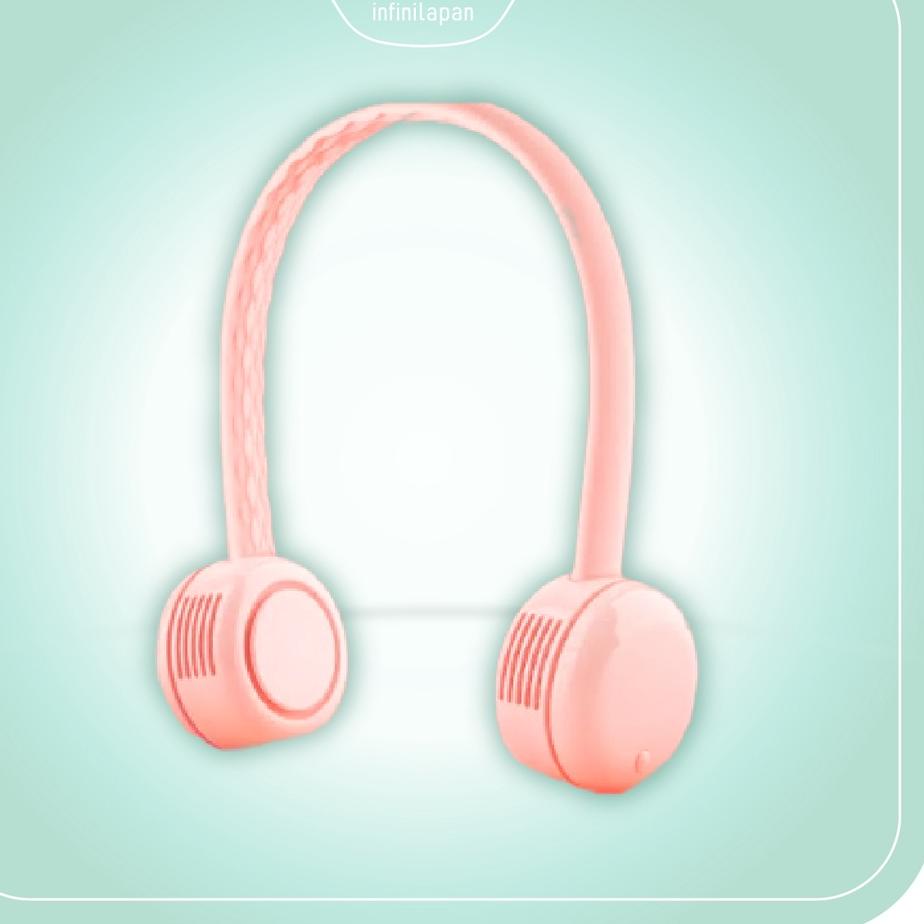 INFINILAPAN Neck Fan Kipas Angin Gantung Leher  Kipas Angin Portable Gaya Korea ✔