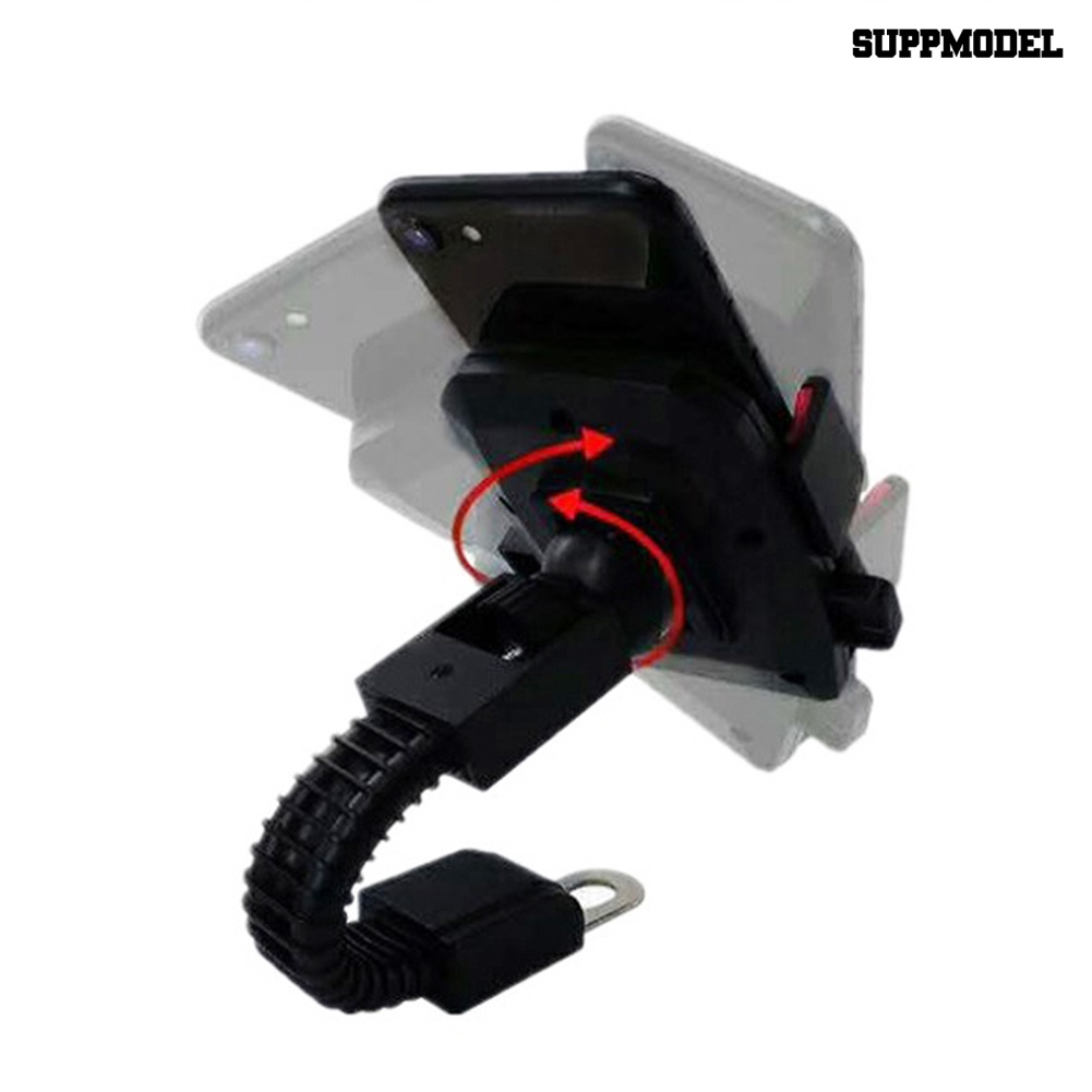 Sdl Bracket Mount Kaca Spion Motor Skuter Universal Rotasi 360 Derajat Holder Handphone