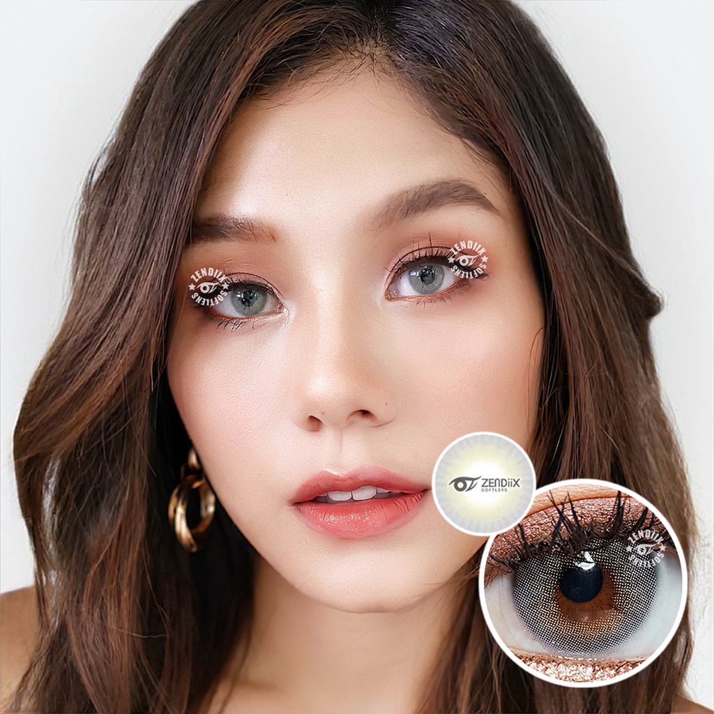 Softlens MINI AVA Warna GREY 14.2mm Normal Beda Minus