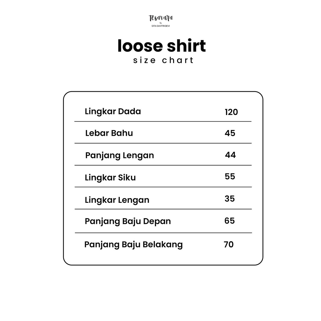 Tesavara | Loose Shirt | Atasan Wanita