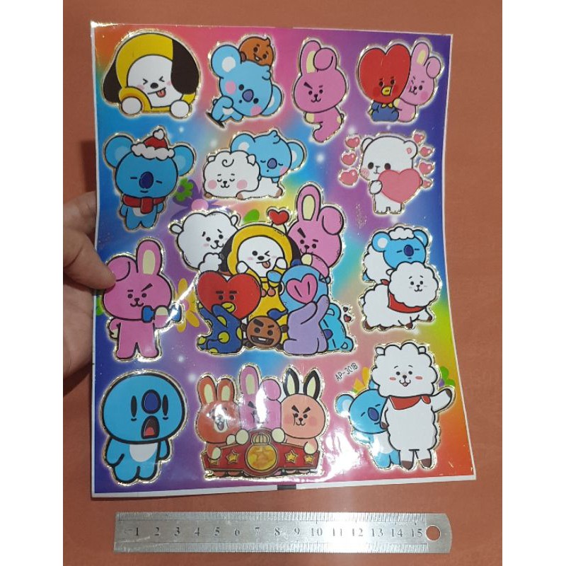 KPOP CUTTING STICKER BTS ARMY CUTE CARTOON BT21 BANGTAN