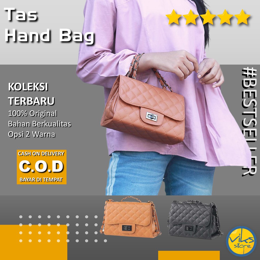 Tas Kerja Wanita Cewek Tas Selempang Handbag Size Kecil Slingbag Tas Tangan Kulit Sintesis Polos