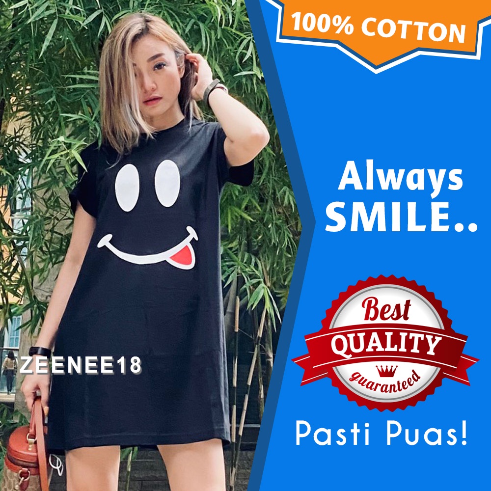 Daster Lucu Dewasa Bahan Katun Kekinian Smiley