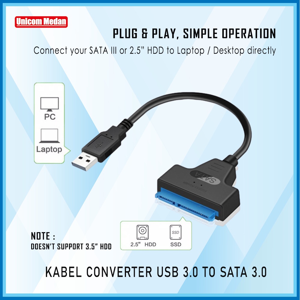 Kabel converter USB 3.0 to SATA 3.0