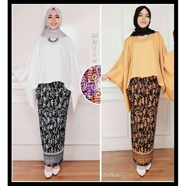 Set Kebaya Modern, Kebaya Muslimah Modern, Setelan Kebaya Batik