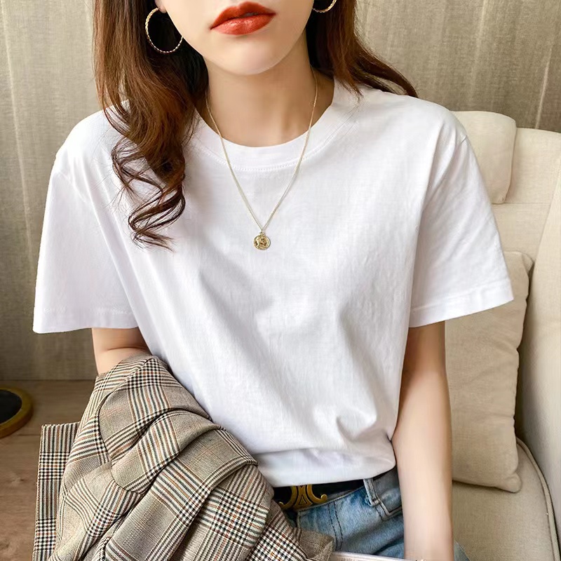 Putih Polos /Kaos Polos Katun Combad Pria/wanita - Unisex - Tangan Pendek