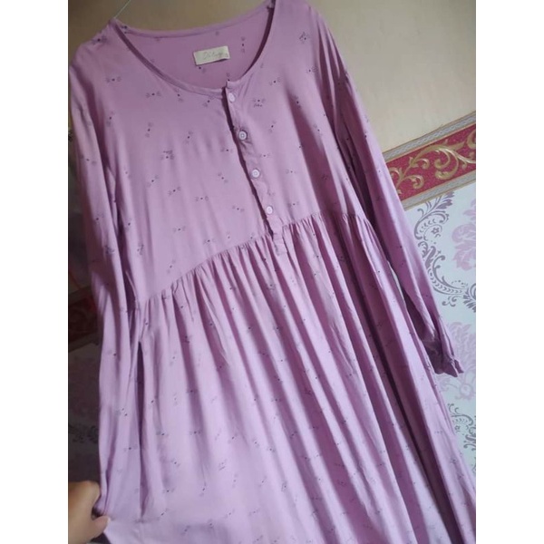 PRELOVED DITSY MUSTACHE DUSTY PINK SIZE m
