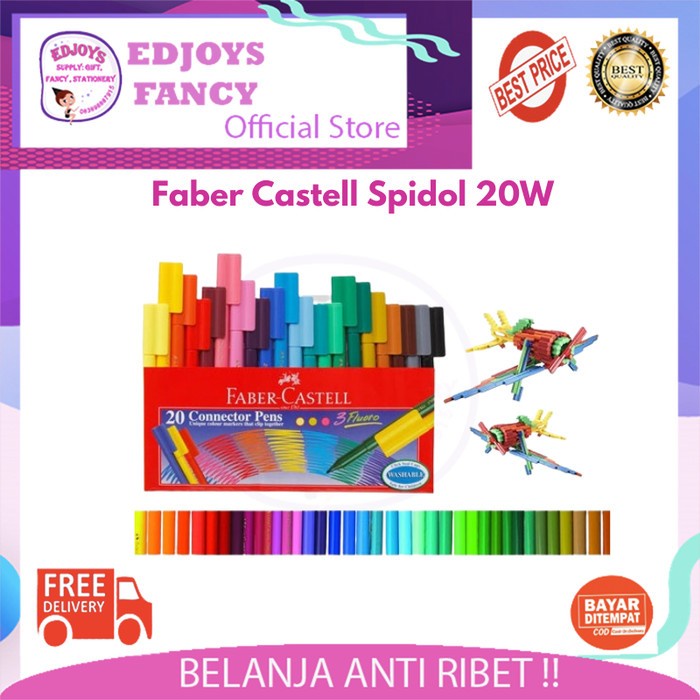 

Lucu Spidol / Connector Pen Faber Castell 20 Warna Sale!!!