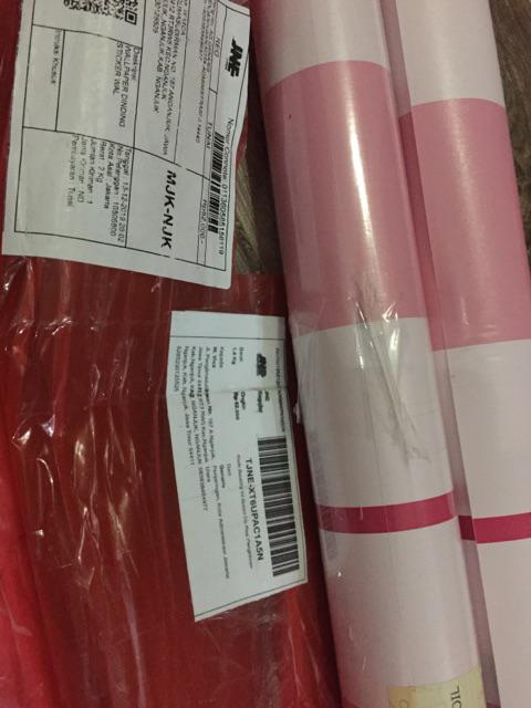 Wallpaper Dinding Premium 10meter X 45cm Garis Pink Wallpapaer 10meter Wallpaper Dinding Sticker