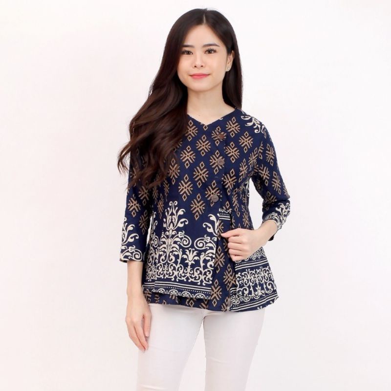 BATIK WANITA - PROMO ATASAN BATIK WANITA A036-184 - BAHAN BATIK STRETCH