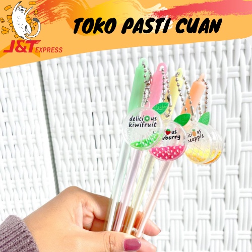 

pulpen pen bolpen gantungan delicious fruit pen lucu imut fancy tinta hitam bisa COD termurah import