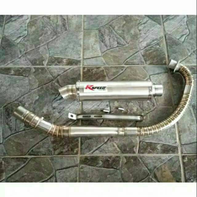 Knalpot R SPEED bulat for tiger vixin dll