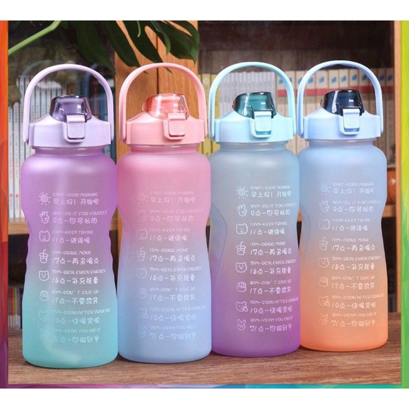 TERMURAH BOTOL MINUM VIRAL BOTOL MINUM KOREA BOTOL MINUM PELANGI 2LITER