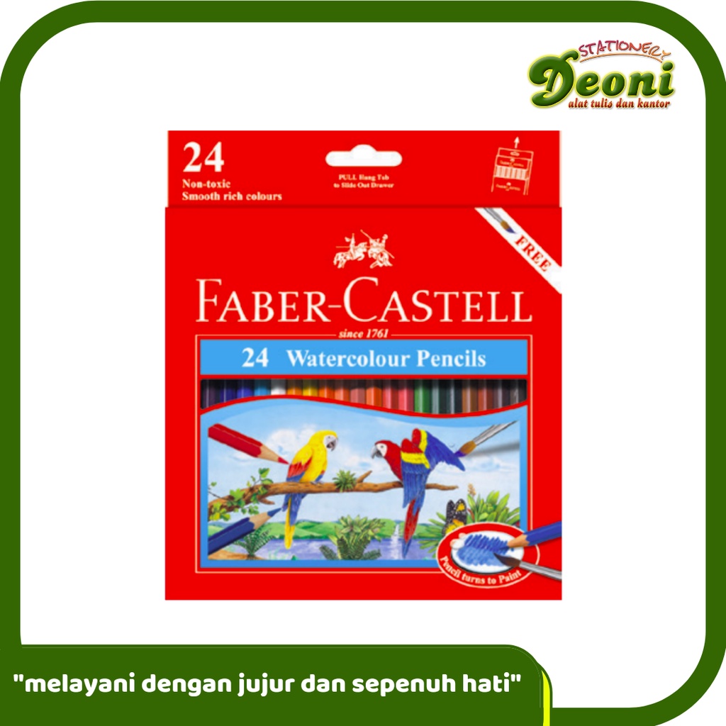 

FABER-CASTELL Watercolour Pencils 24 Pcs Warna