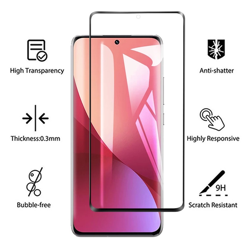 Pelindung Layar Tempered Glass Xiaomi 12  Xiaomi 12 Pro Xiaomi 12 Lite Xiaomi 12 Ultra Paket 2 in 1