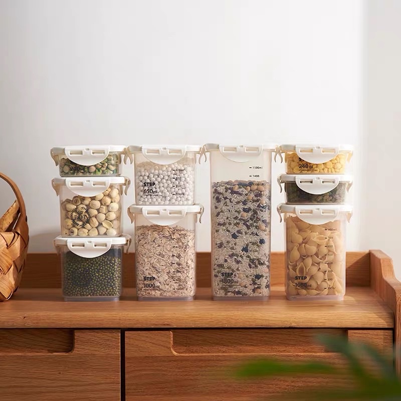 (snapcorner)Toples Penyimpanan Cereal Kedap Udara Kotak Makanan Snack Kontainer Makanan Storage Jar Food Tempat Bumbu Container Kitchen Toples Makanan