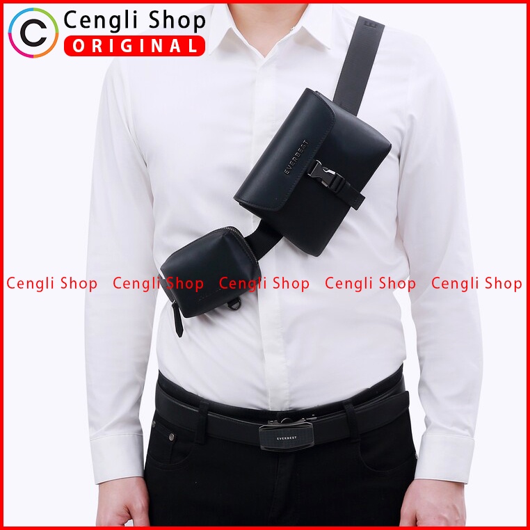 TAS SELEMPANG PINGGANG PRIA EVERBEST SLING WAIST BAG ORIGINAL EM28