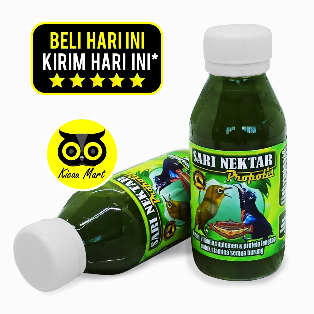 SARI NEKTAR NECTAR PAKAN HARIAN BURUNG PLECI KOLIBRI KONIN CUCAK IJO JENGGOT HIJAU VITAMIN SRNBMW